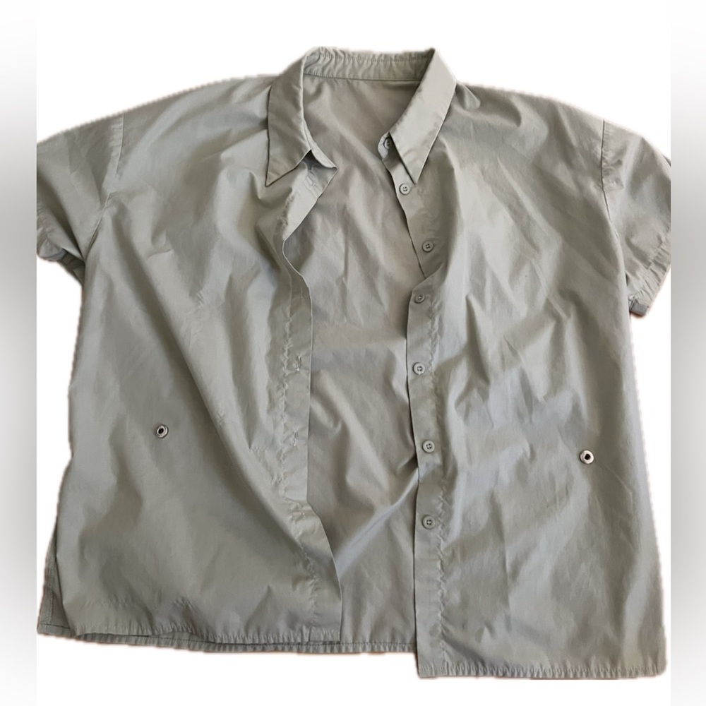 Light green casual coat button up
